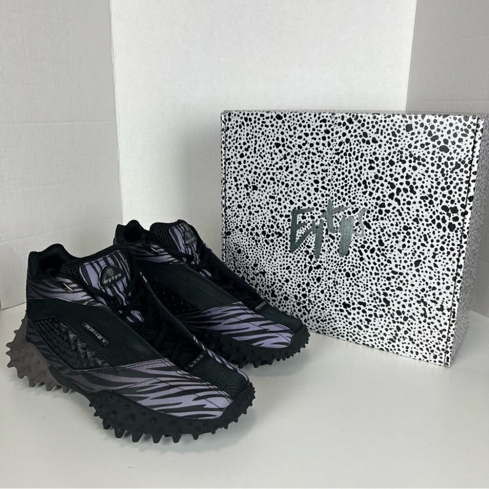 Nib - Eytys, Unisex, Black & Purple Aphex Sneakers. Size: 9 Women / 7.5 Men.